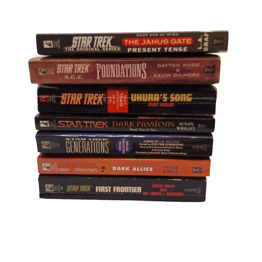 Star Trek Paperback Book Lot of 7 The Original Series New Frontier Generations